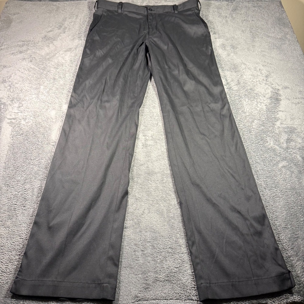 Nike Golf Dri-FIT Mens Pants 34x34 Dark Gray Flat Front Straight Leg Chinos